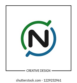 Initial Letter N Logo Template Vector Design