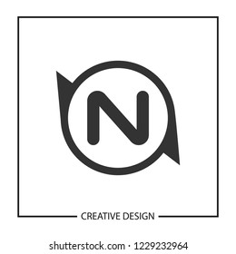 Initial Letter N Logo Template Vector Design