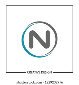 Initial Letter N Logo Template Vector Design