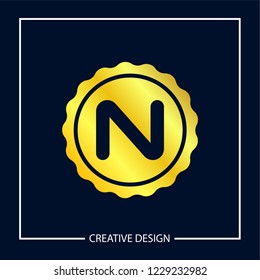 Initial Letter N Logo Template Vector Design