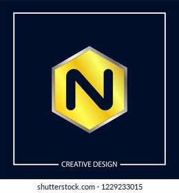 Initial Letter N Logo Template Vector Design