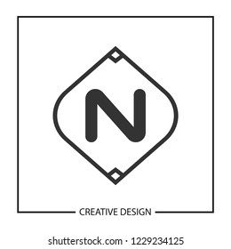 Initial Letter N Logo Template Design Vector Illustration