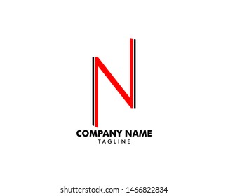 Initial Letter N Logo Template Design