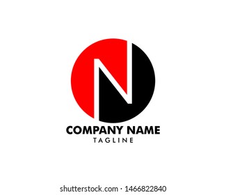 Initial Letter N Logo Template Design