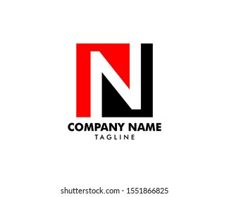 Initial Letter N Logo Template Design