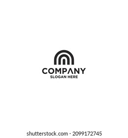 Initial Letter N Logo Template Design