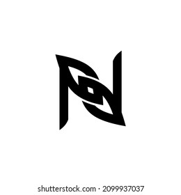 Initial letter N logo template design