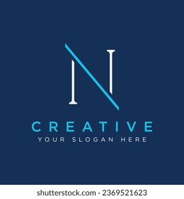 Initial letter "N" logo with unique and creative geometry. Logo for business, brand, business card or identity.