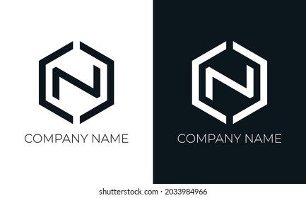 Initial letter n logo vector design template. Creative modern trendy n typography and black colors.