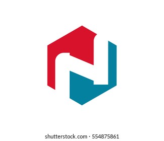 Initial letter N logo vector