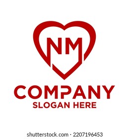 Ursprünglicher Buchstabe n m in Logoform, Vektordesign
