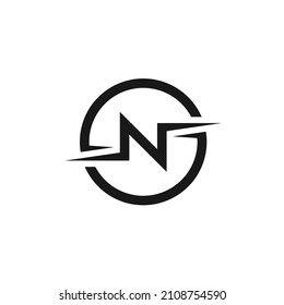 Initial Letter N Medical Clinic Pharmaceutical Minimalist Logo Design 