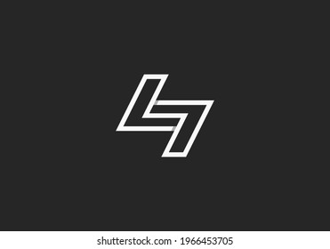 Initial Letter N Modern Line  Logo, Initial Letter Logo For Company Name, Alphabet Logo Template Ready For Use, Modern Initial Logo
