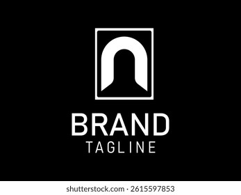 Initial Letter N Modern logo design. Beauty and Fashion Logos. Black Background.