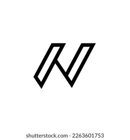 Initial letter N monogram logo template design