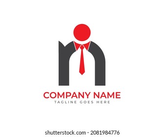 initial letter N People, Human Logo. Businessman Logo Vector illustrations. Vector Logo design for business and consulting company.