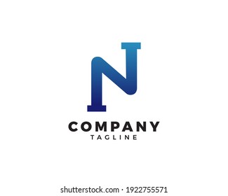 Initial letter N plumbing pipe logo template vector icon illustration design