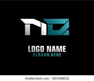 Initial letter N Q logo template vector