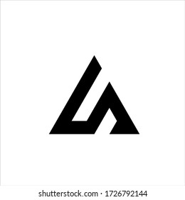 Initial letter N or S abstract logo with a triangle shape graphic design vector illustration. Symbol, icon, creative.		