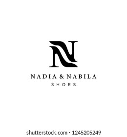 Initial Letter N with Shoes High Heels Logo Design Inspiration