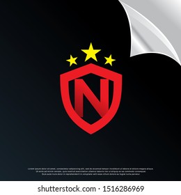 initial letter N sport emblem icon, modern template logo design