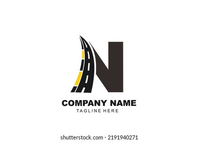initial Letter N street logo