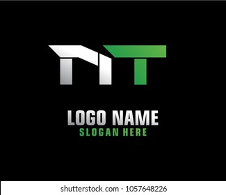 Initial letter N T logo template vector