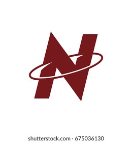 initial letter N technology logo