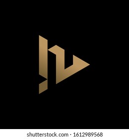 Initial Letter N Triangle Logo Design