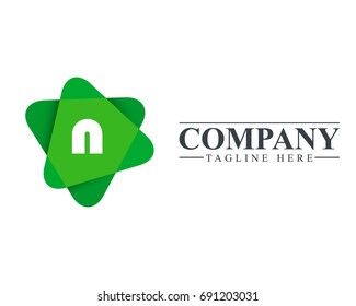 Initial Letter N Triangle Logo Design