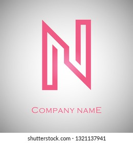 initial letter N vector logo design