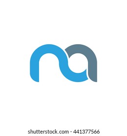 initial letter na linked round lowercase logo blue