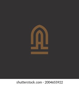 Initial letter A NA logo design inspiration vector template