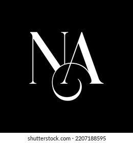 Initial letter NA logo design. NA letter logo design vector.