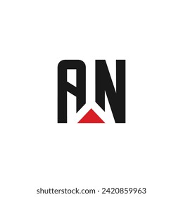 initial letter AN or NA logo design