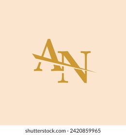 initial letter AN or NA logo design