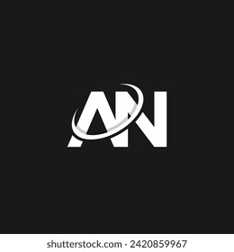 initial letter AN or NA logo design