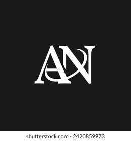 initial letter AN or NA logo design