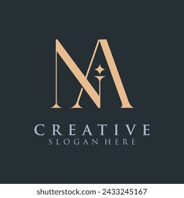 Initial Letter NA, AN Logo Design vector Template Illustration Creative Abstract 