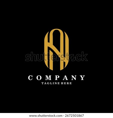 initial letter NA logo design vector