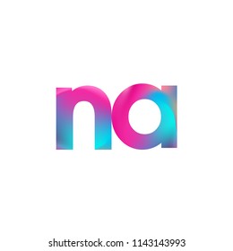 Initial Letter NA Logo Lowercase colorful design, Modern and Simple Logo Design.
