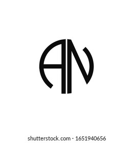 Initial letter an or na logo vector design template
