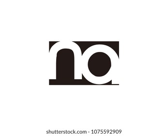 Initial letter na lowercase logo black and white