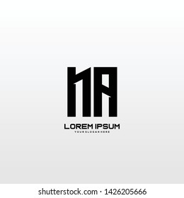 Initial letter NA minimalist art logo vector