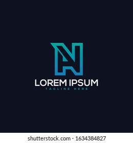 initial letter AN NA N A logo design template