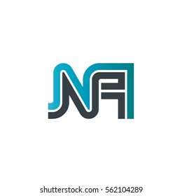 Initial Letter NA NH Linked Design Logo