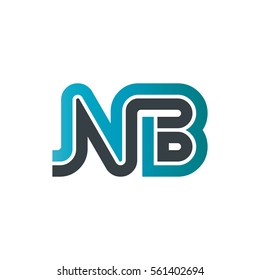 Initial Letter NB Linked Design Logo