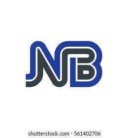 Initial Letter NB Linked Design Logo