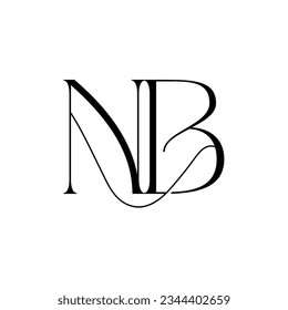 Initial letter NB logo design creative modern symbol icon monogram