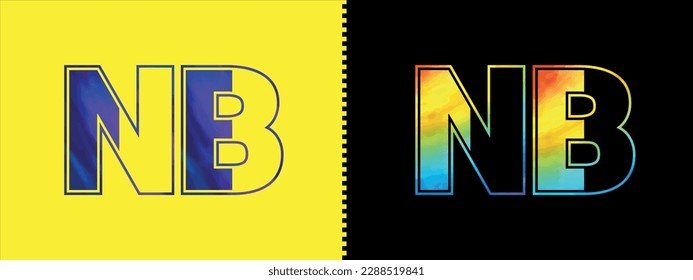 Initial letter NB logo Icon vector design template. Premium luxurious logotype for corporate business identity
